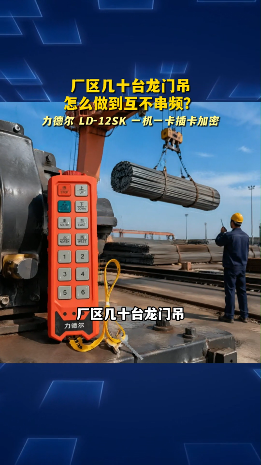 厂区几十台龙门吊怎么做到互不串频？一机一卡插卡加密# 