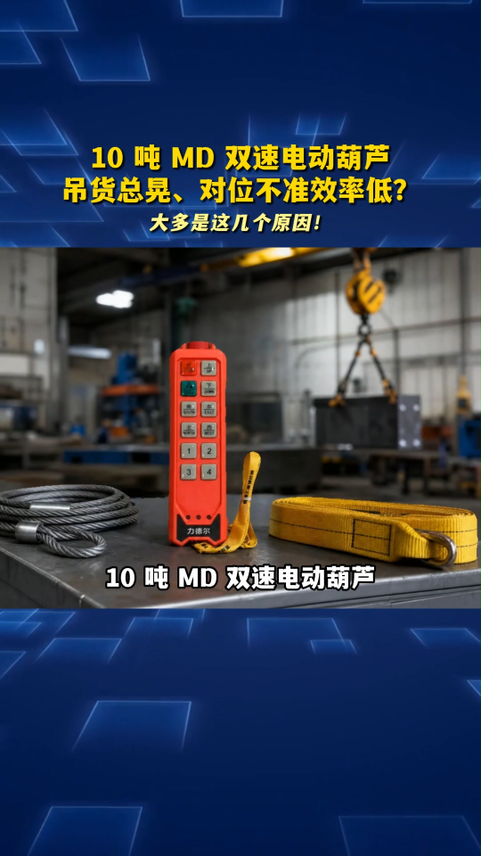 10 吨 MD 双速电动葫芦吊货总晃、对位不准效率低？#gong 
