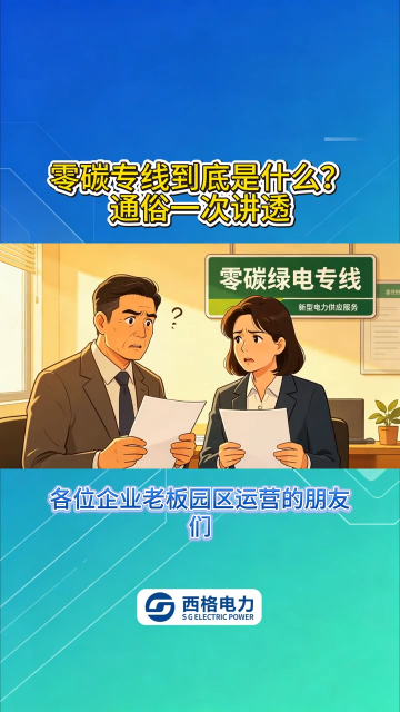 零碳专线到底是什么？通俗一次讲透