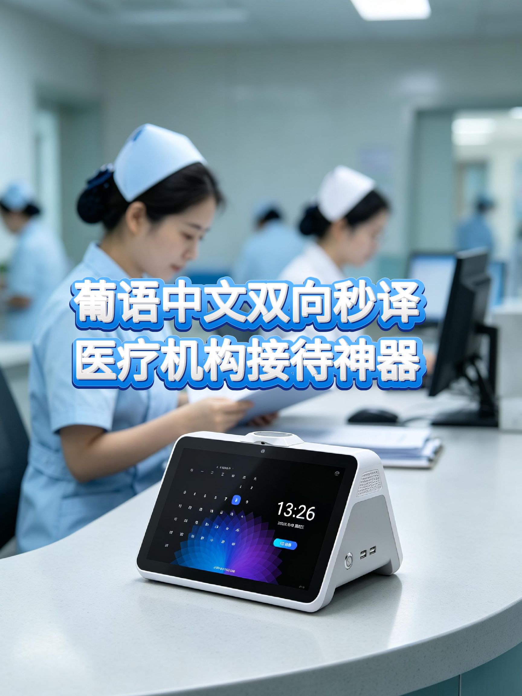 来华葡萄牙患者就医语言不通？视美泰双屏智能翻译机完美解决！中葡精准互译，双屏同步显示，AI智能降噪