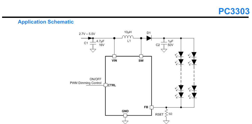 5.5V/1.5A高精度升压式PWM调光LED背光驱动器使用参数与极限