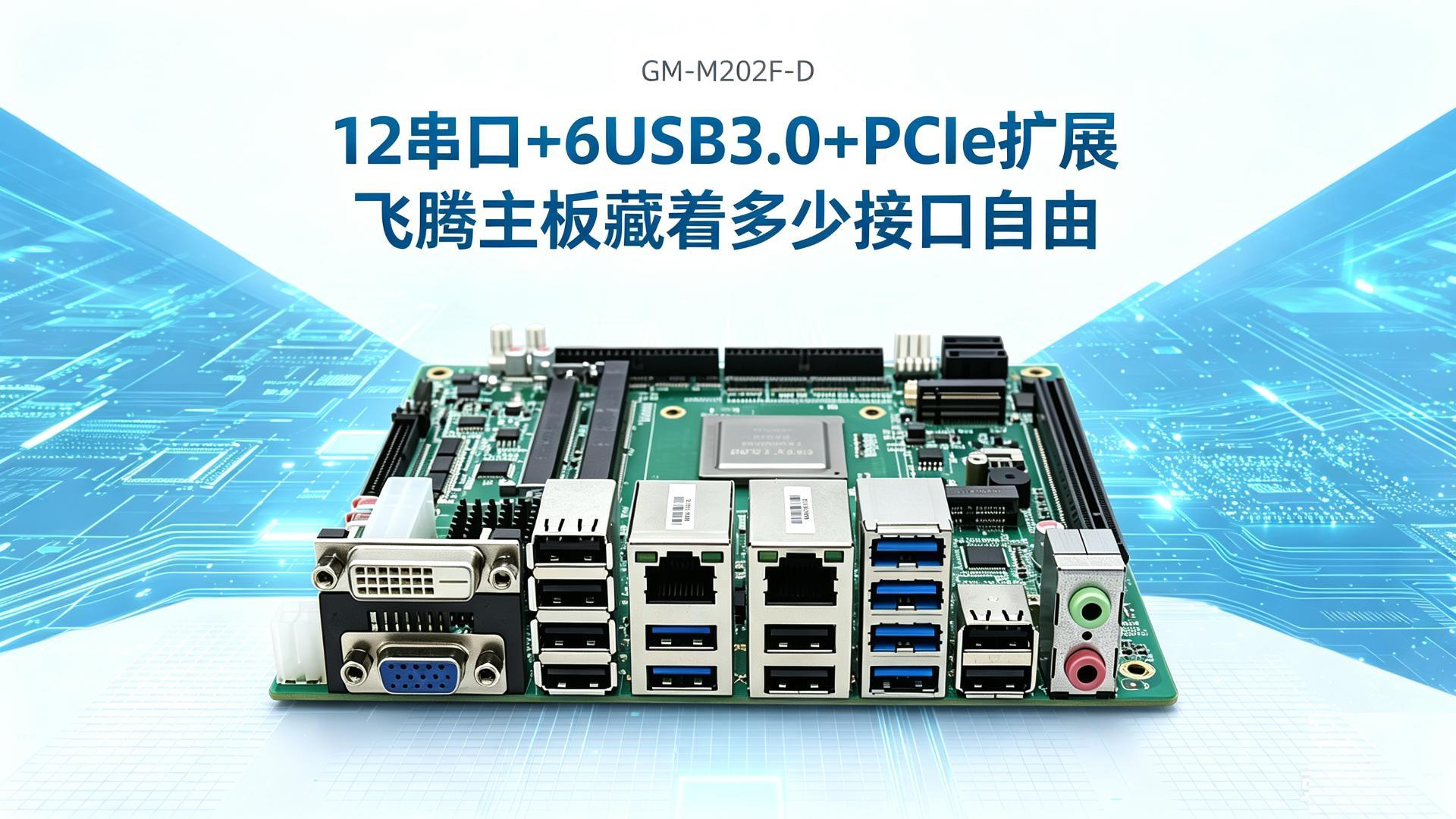 12串口＋6USB3.0＋PCIe扩展：飞腾主板藏着多少接口自由#工控主板 #国产主板 #飞腾主板 