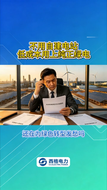 不用自建电站，低成本用上纯正绿电
