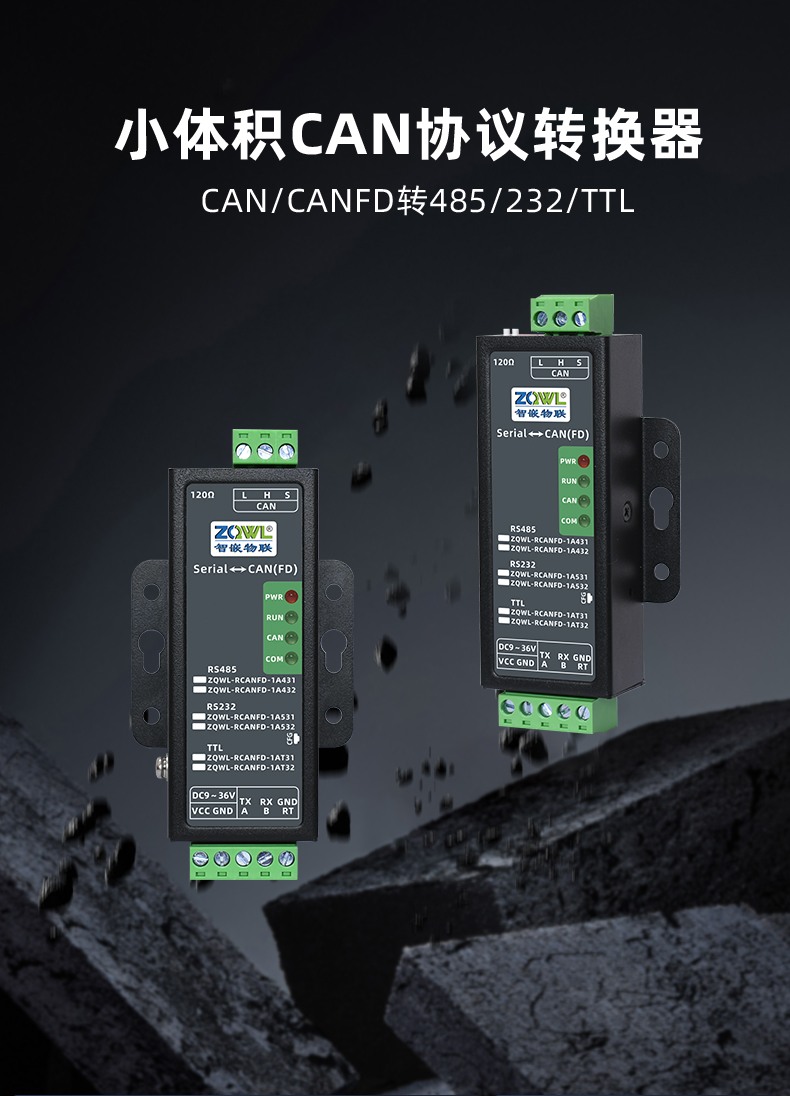 智嵌物联 CANFD 转串口：支持 Modbus RTU 协议转换，4 种工作模式自由切换