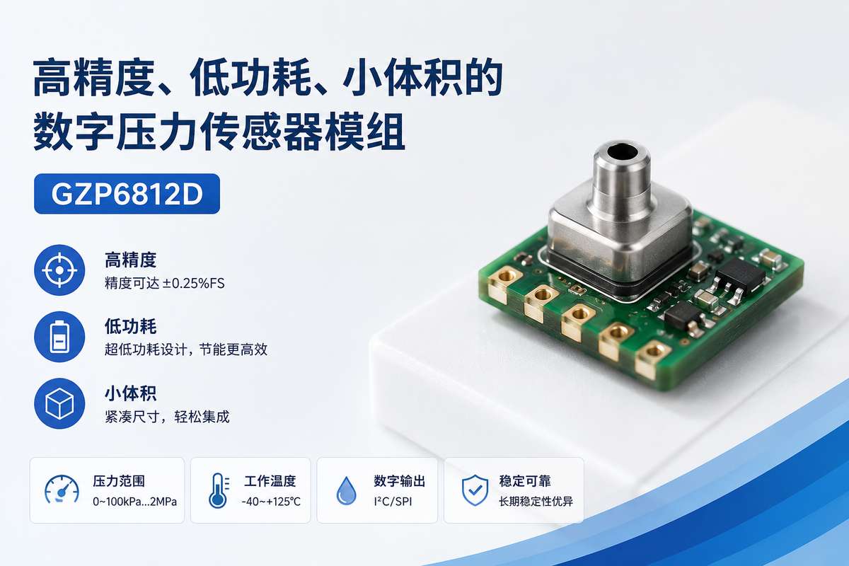 一颗压力传感器，为什么能让无人机飞得更稳？揭秘 GZP6812D 数字压力传感器模组