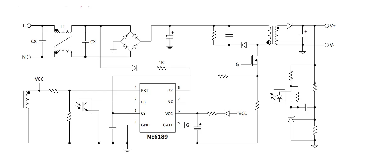 NE6189 具有3 倍峰值功率的SSR反激控制器