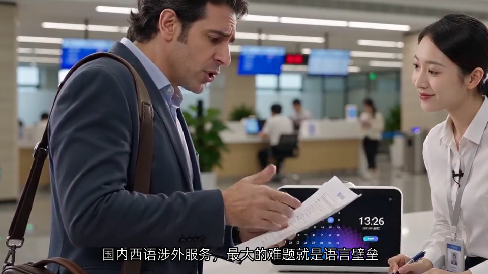 来华西语外籍游客语言不通一直是涉外服务的痛点！视美泰双屏翻译机医院场景真人对话实测，对话翻译精准无歧义。