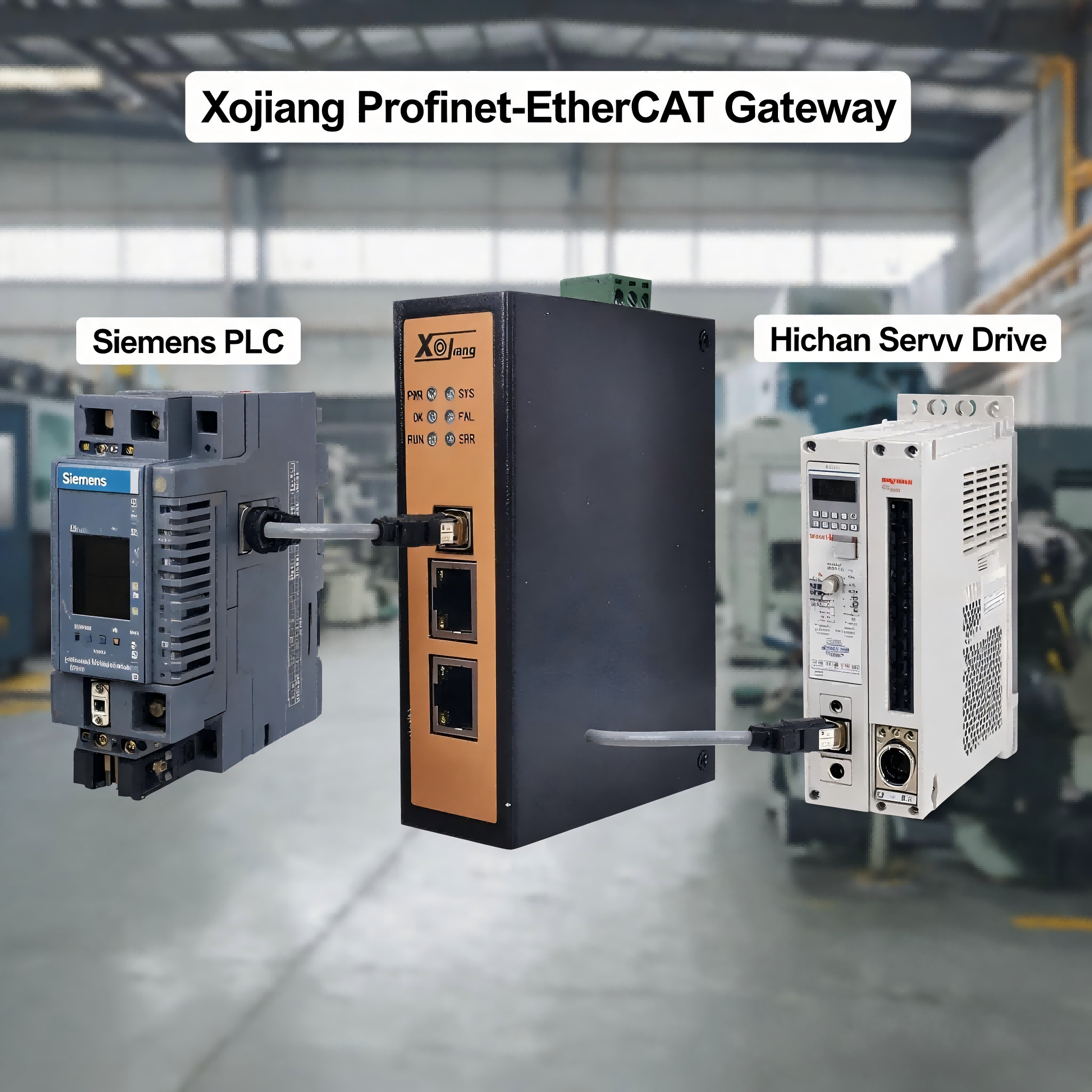 Profinet转EtherCAT网关连接禾川伺服驱动器电机配置案例