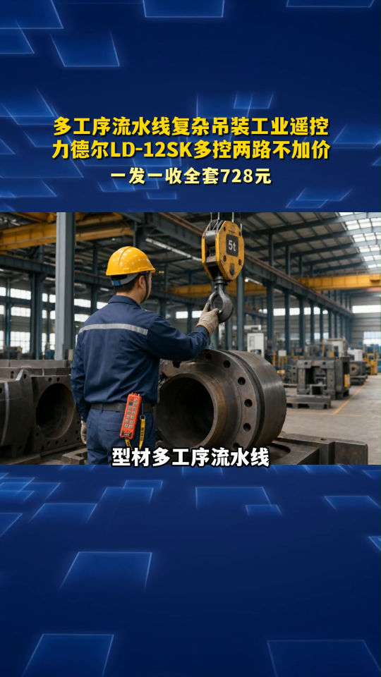 多工序流水线复杂吊装工业遥控，力德尔LD-12SK多控两路不加价#工业遥控器 