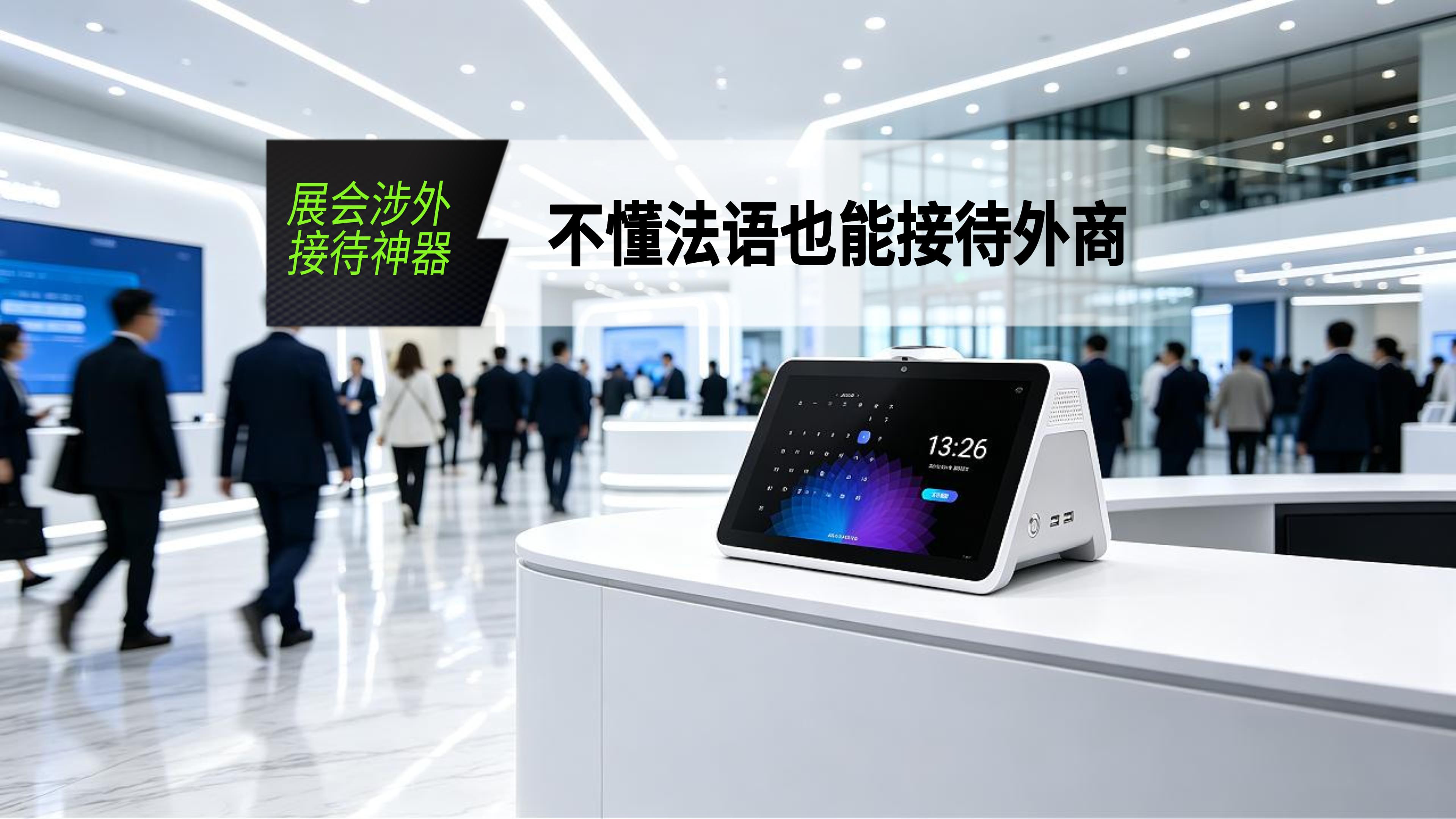 大型国际展会涉外接待不用愁！视美泰双屏智能翻译机，专攻小语种商务场景，中法实时双向互译真人实测
