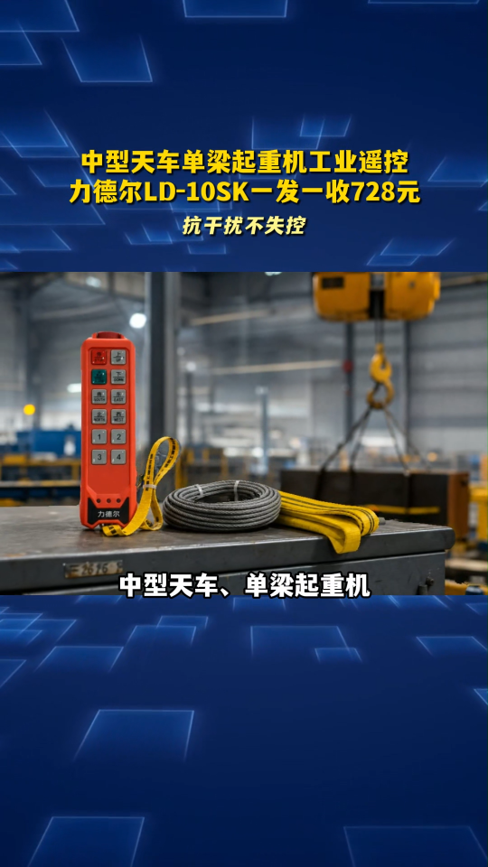 中型天车单梁起重机工业遥控，力德尔LD-10SK一发一收728元#工业遥控器 