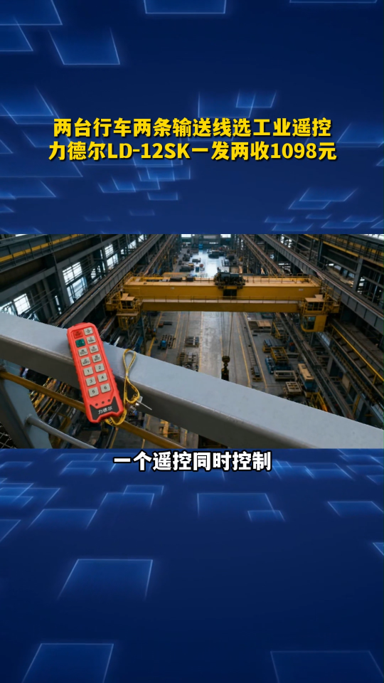 两台行车两条输送线选工业遥控？力德尔LD-12SK一发两收1098元#工业遥控器 