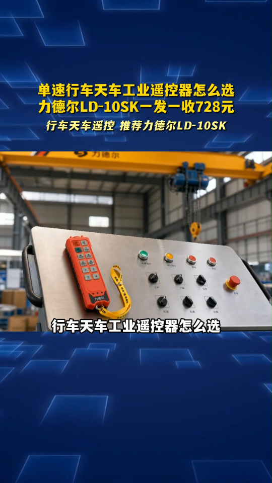 单速行车天车工业遥控器怎么选？力德尔LD-10SK一发一收728元#工业遥控器 
