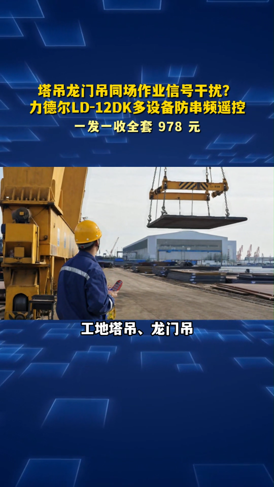 塔吊龙门吊同场作业信号干扰？力德尔LD-12DK多设备防串频遥控#工业遥控器 