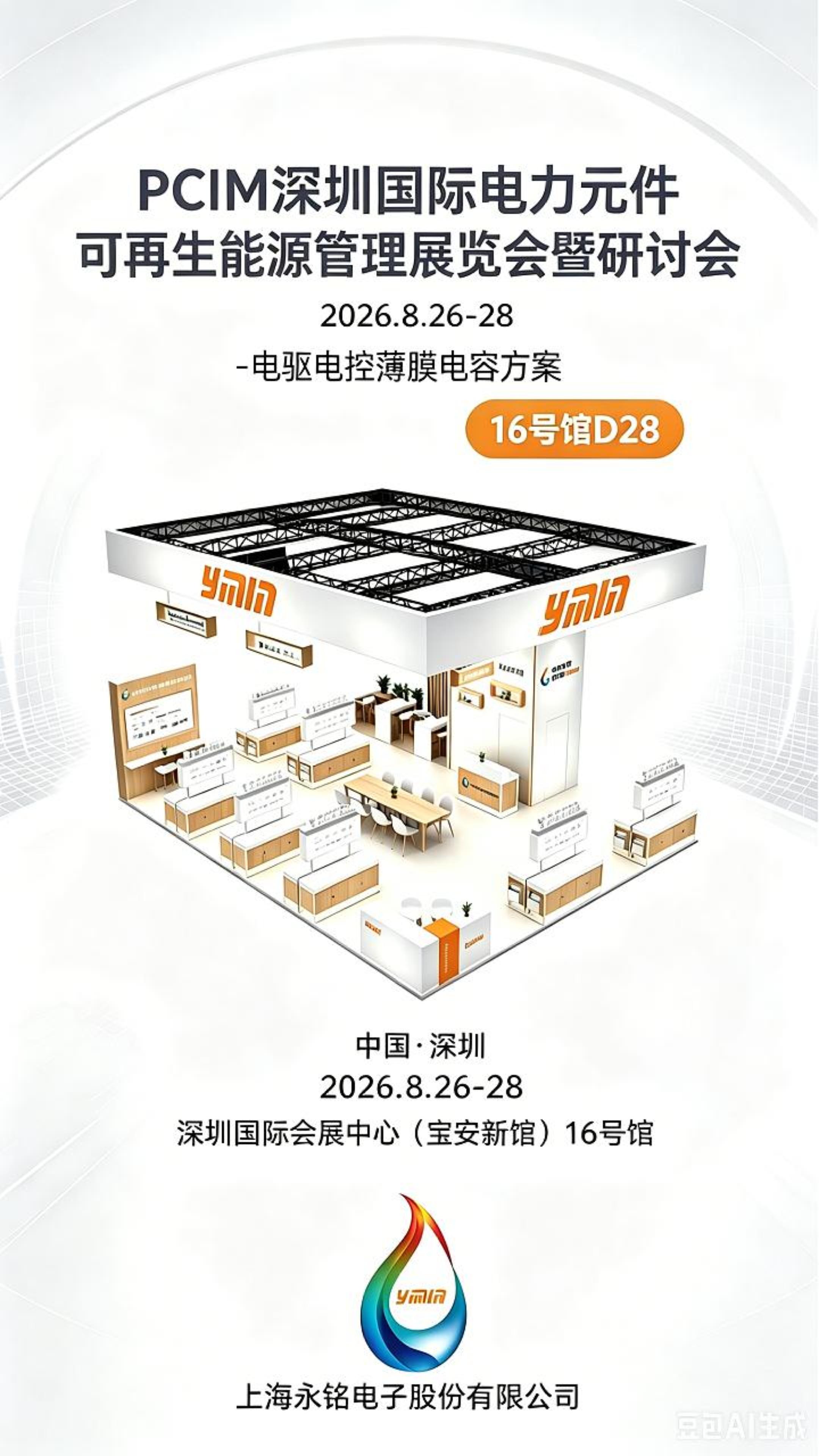 深圳PCIM丨电驱电控800V高压系统挑战，永铭薄膜电容超低ESR完美适配SiC高频电路。# 汽车电子