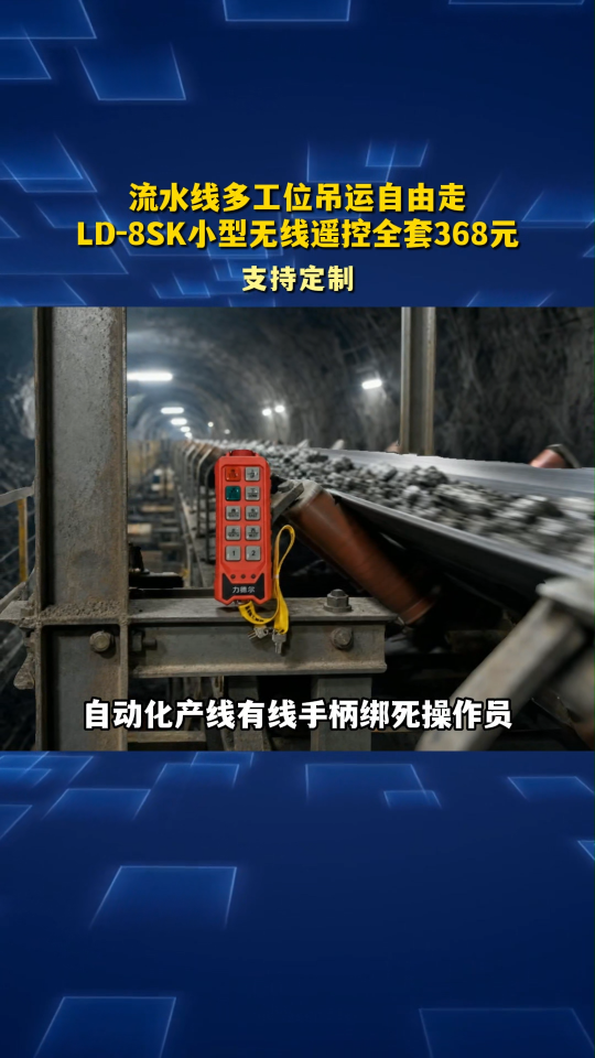 流水线多工位吊运自由走，LD-8SK小型无线遥控全套368元#工业遥控器 