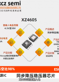 XZ4605  3.5A 宽4.5V至38V工作输入范围  500KHz 同步降压稳压器芯片