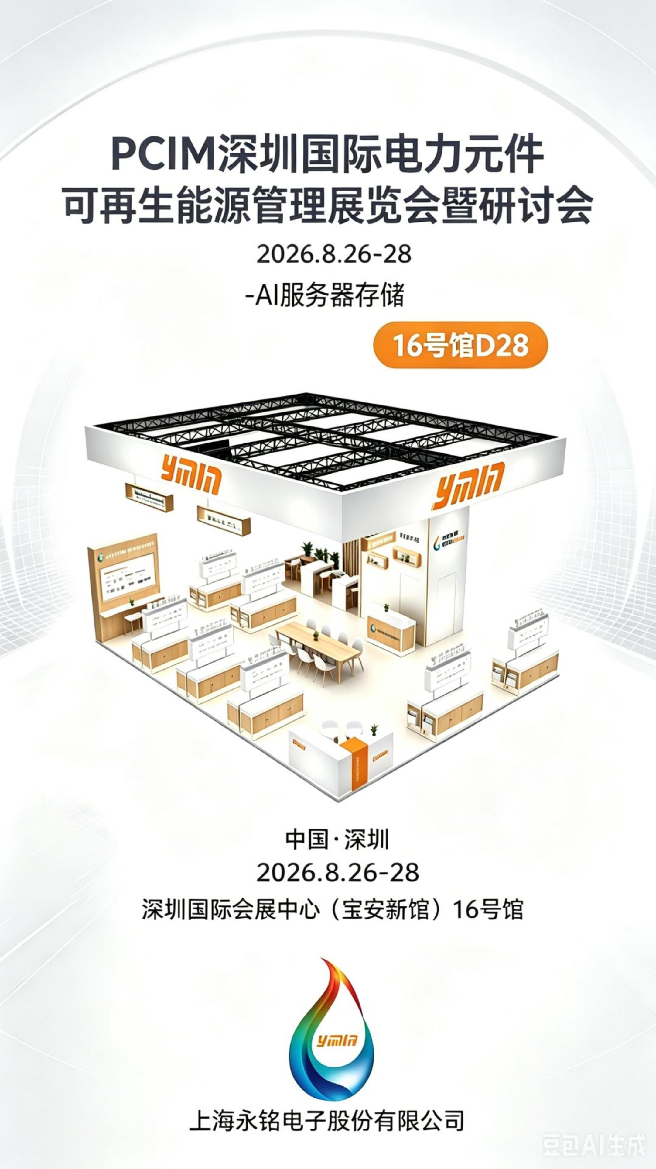 永铭针对AI服务器SSD的不同形态与应用场景，深圳PCIM展16号馆D28，永铭电容现场答您所问！