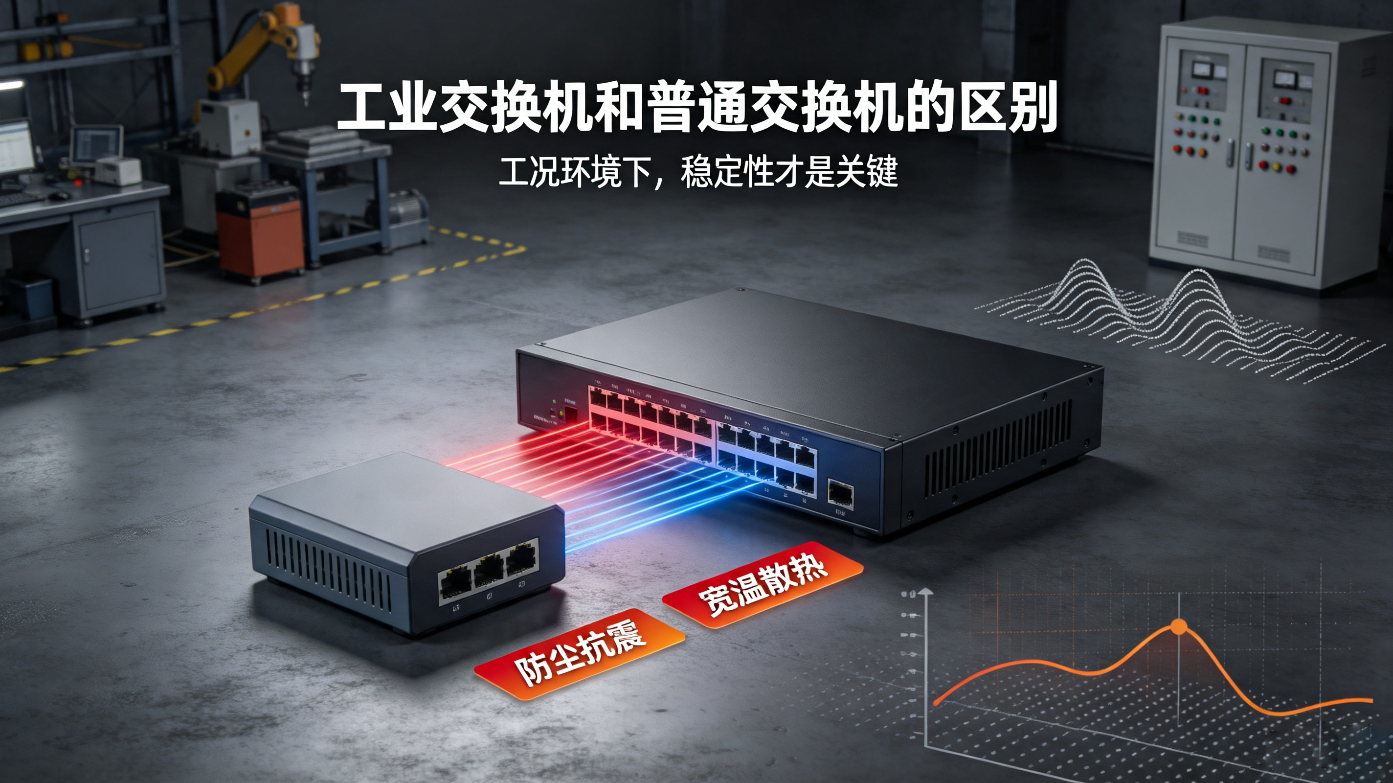 自动化产线网络避坑：分清工业交换机与普通交换机，杜绝通讯掉线故障 #交换机 #工业交换机 #工控 
