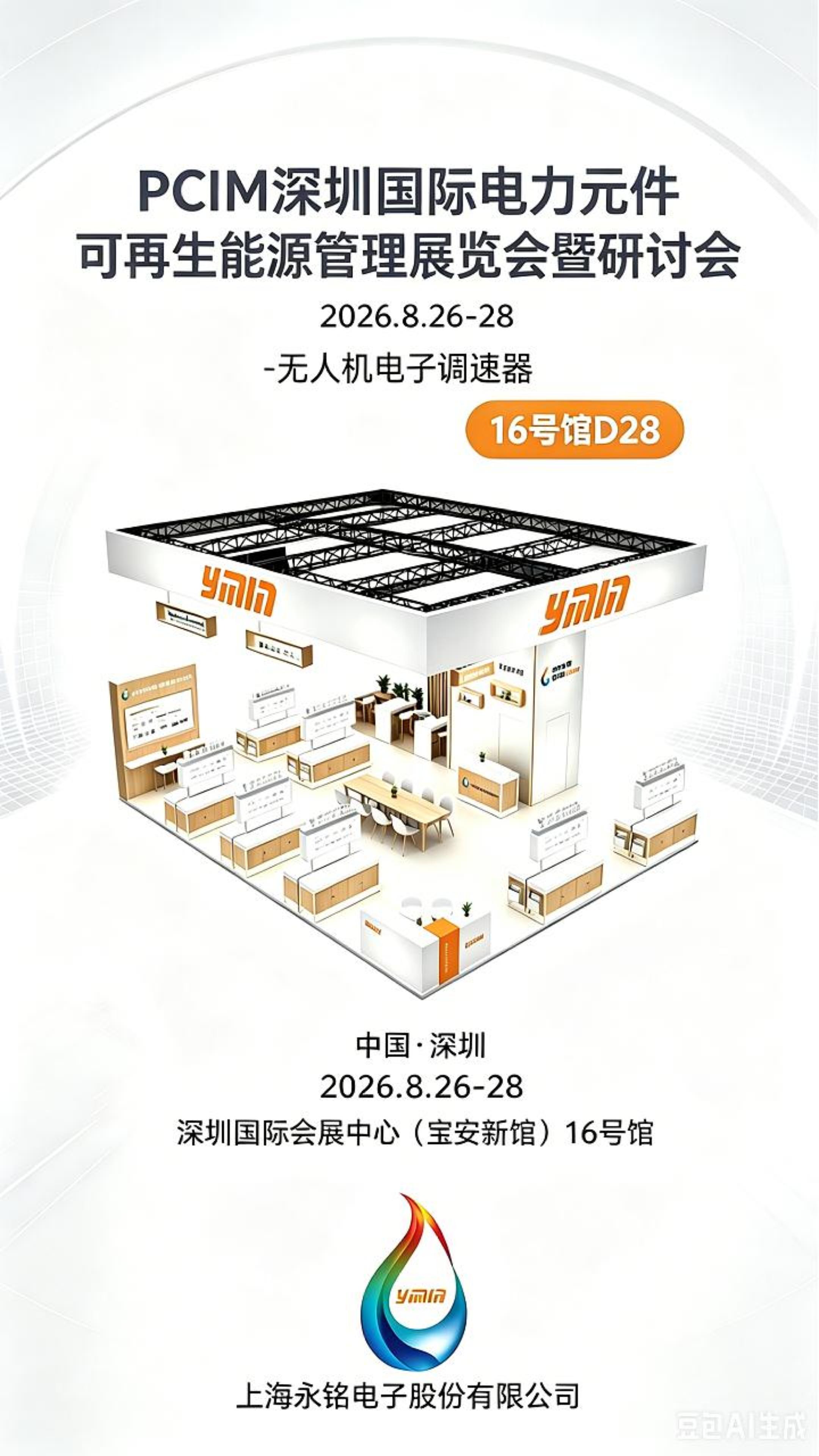 永铭无人机电子调速器电容解决方案亮相深圳PCIM展，永铭通过优化引线结构与低ESR设计，消除熔断风险！