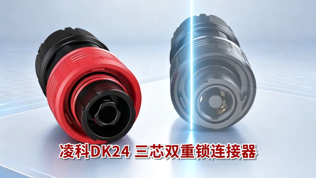 凌科DK24-3芯4芯防水连接器-科耐沃尔航空插头