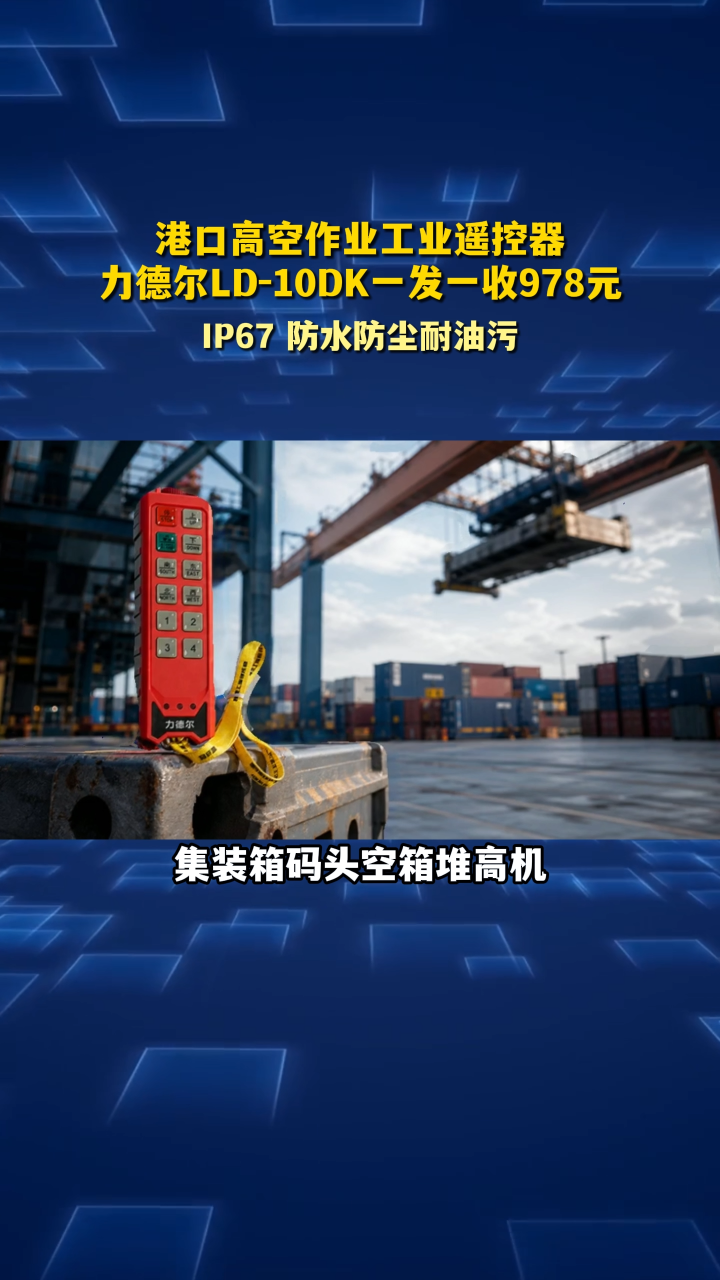 港口高空作业工业遥控器，力德尔LD-10DK一发一收978元#工业遥控器 