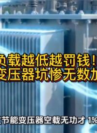 负载越低越罚钱！老式变压器坑惨无数加工厂#无功补偿 #功率因数 #力调电费 #电工知识 #变压器空载 