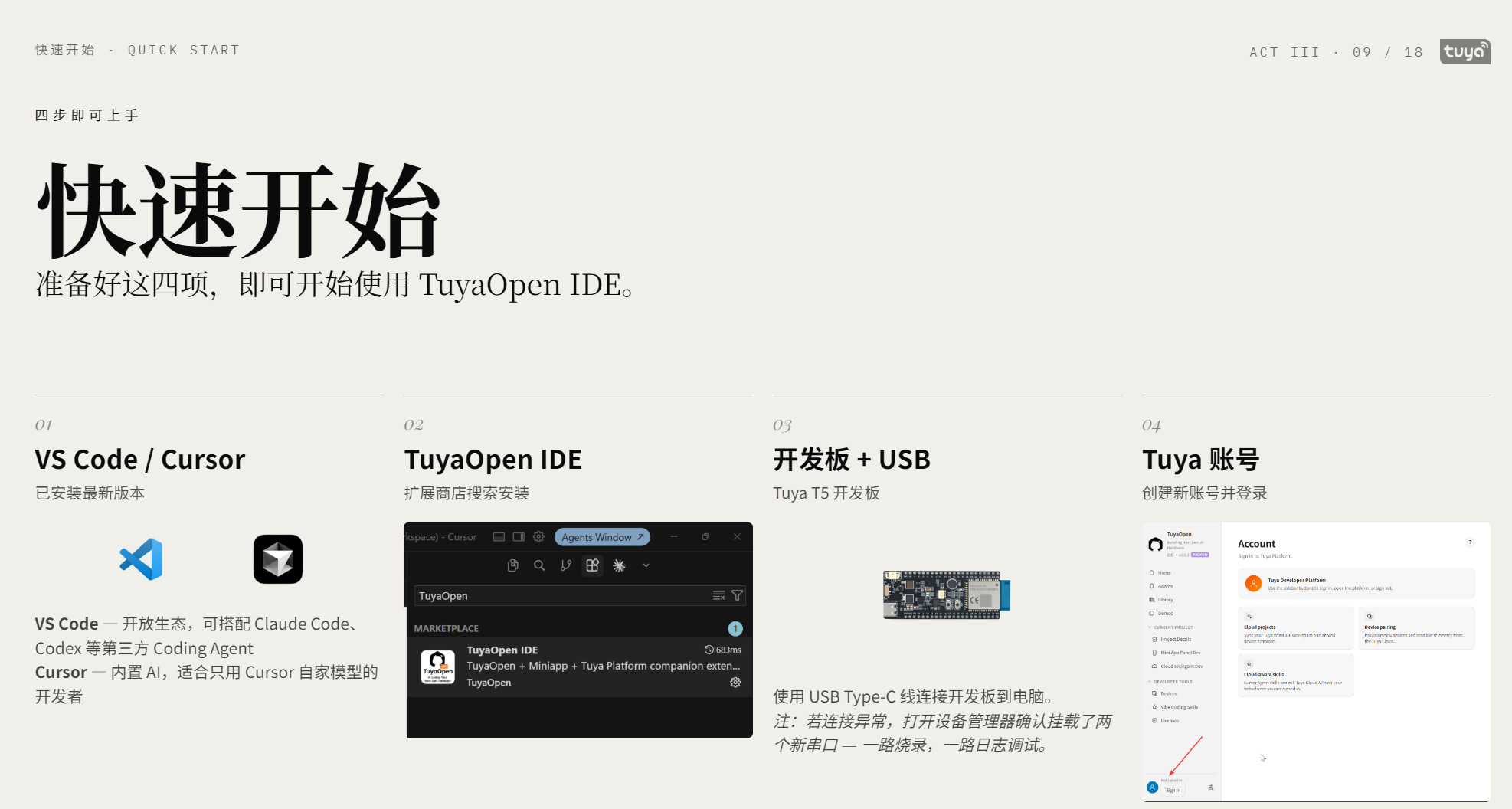 涂鸦智能索行：TuyaOpen IDE 硬件/云端 /App 三端合一，随心创造硬件