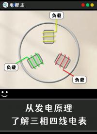 你知道什么是三相四线电表吗？先带大家看看发电原理，就很容易理解。