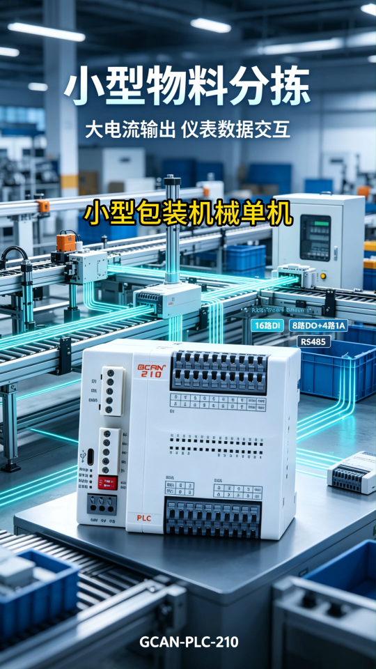 1A大电流输出PLC选广成科技GCAN‑PLC‑210