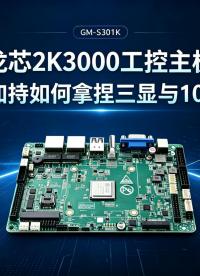 龙芯2K3000工控主板：8核加持如何拿捏三显与10串口#工控主板 #国产主板 #龙芯主板 