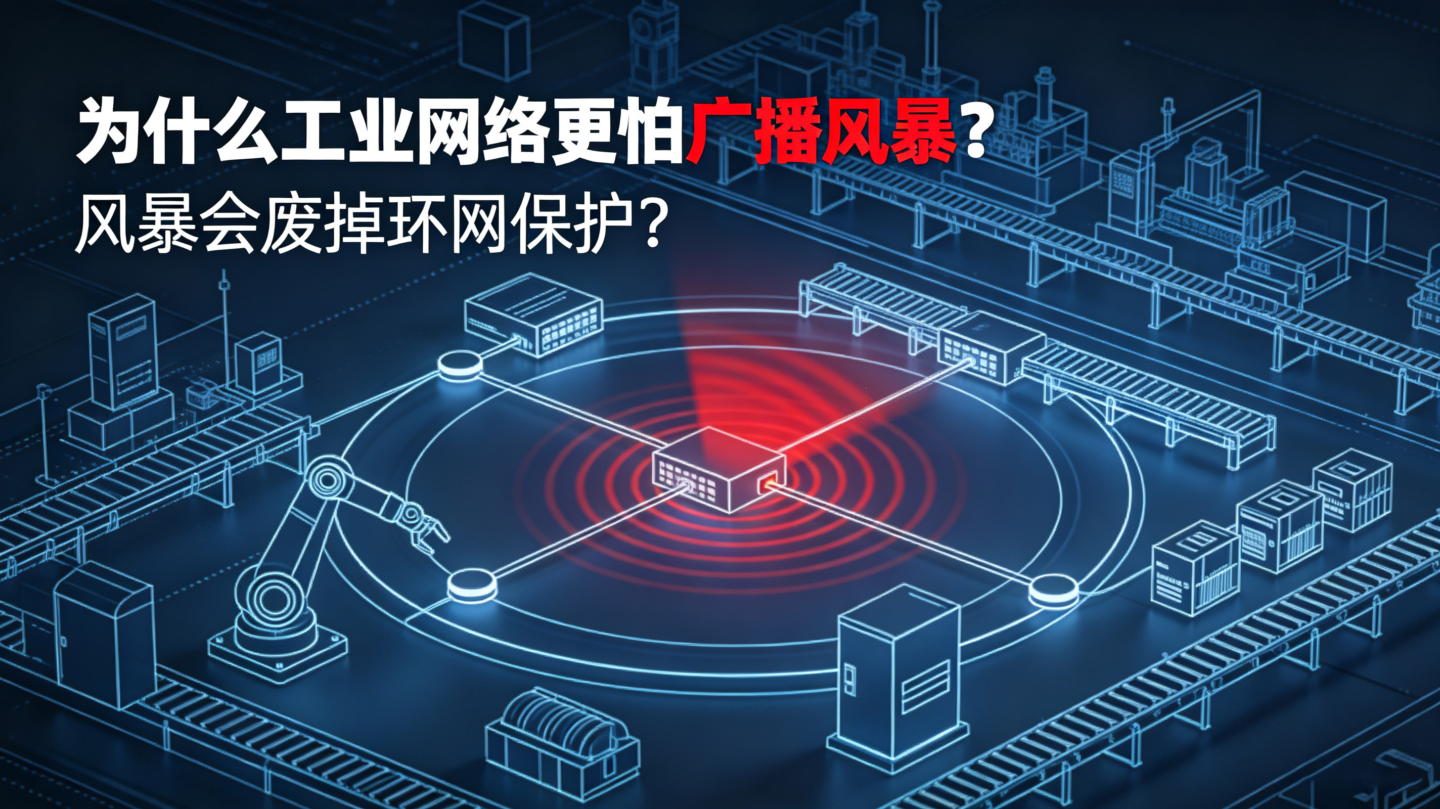 工控组网避坑：广播风暴为什么极易造成产线全线瘫痪？#广播风暴 #工业交换机 #工控 #工业自动化 #交换机 