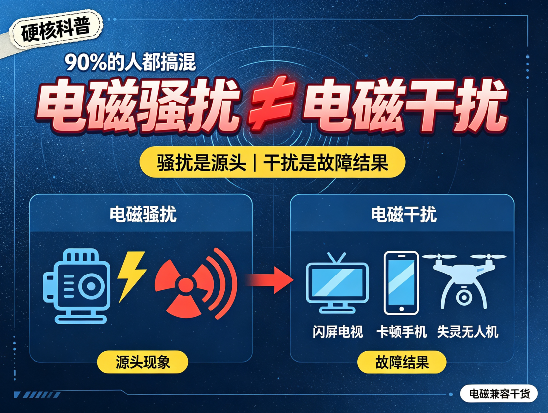 90%的人都分不清电磁骚扰和电磁干扰
#EMC #科普知识 #韬略科技 #电磁骚扰 #电磁干扰 #科普 
