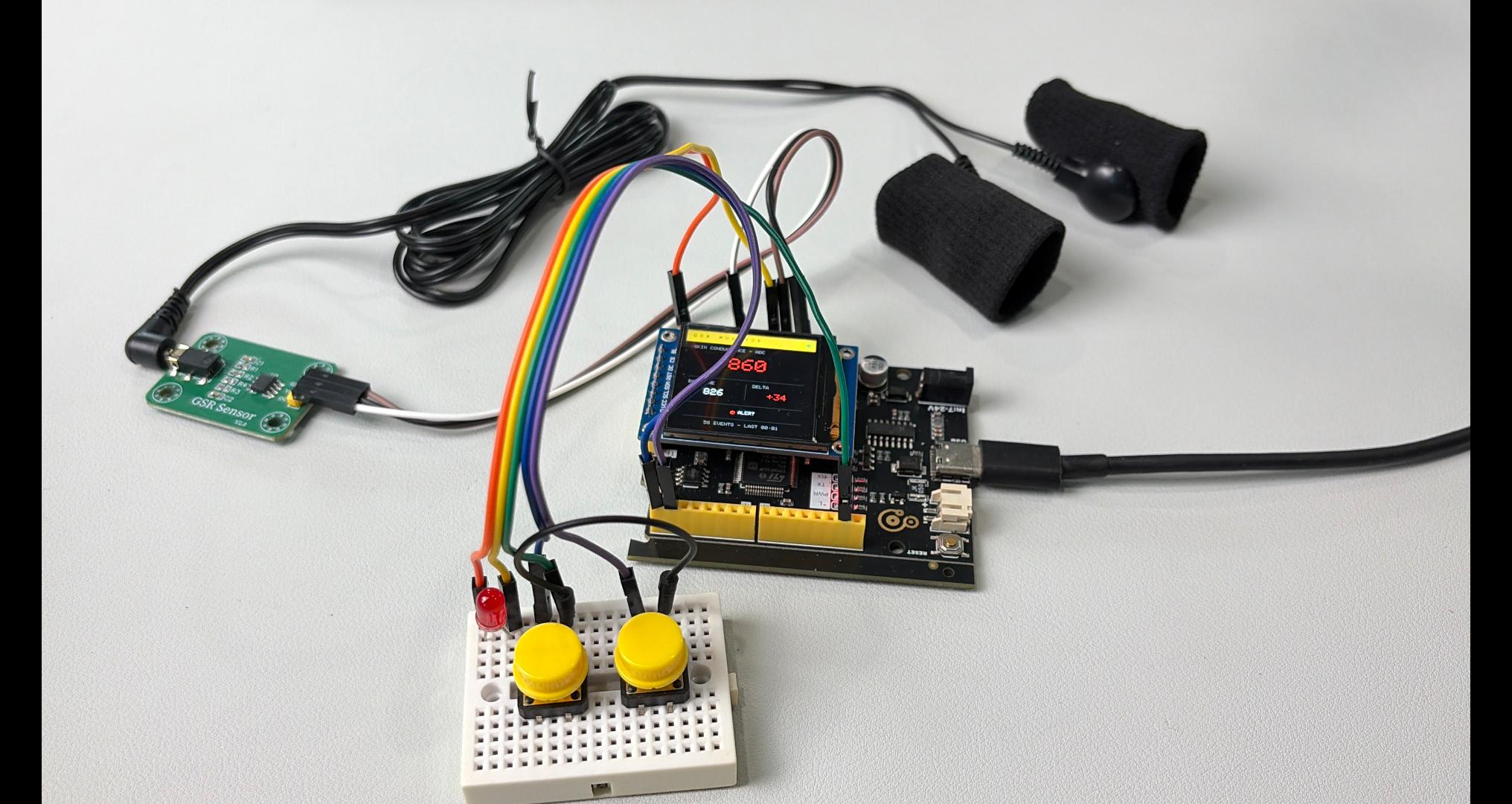 零知派STM32F103RBT6 GSR情绪波动监测仪