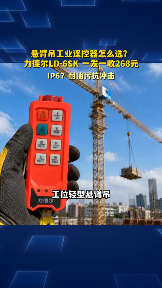 悬臂吊工业遥控器怎么选？力德尔LD-6SK 一发一收268元#工业遥控器 