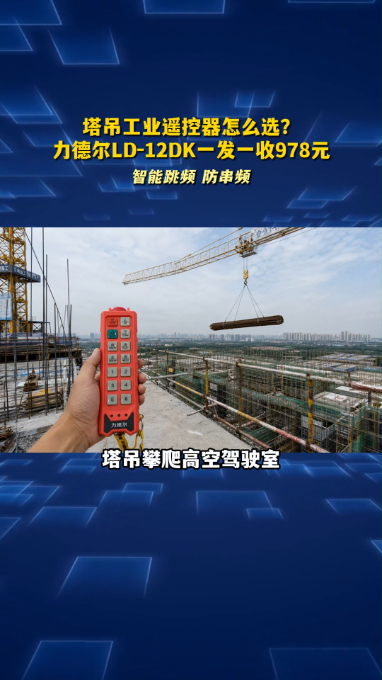塔吊工业遥控器怎么选？力德尔LD-12DK一发一收978元#工业遥控器 
