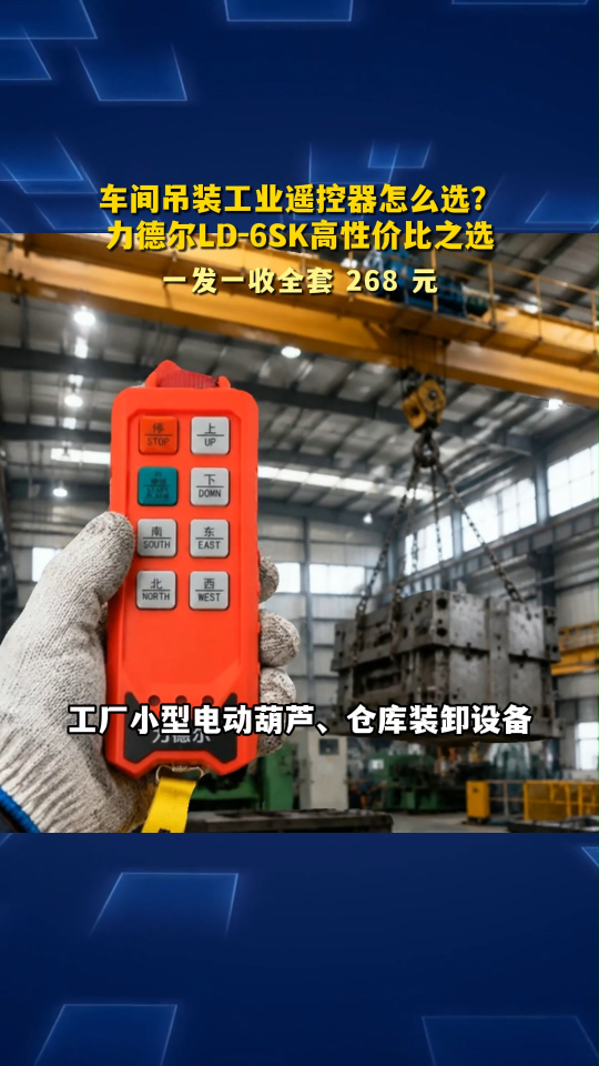 车间吊装工业遥控器怎么选？力德尔LD-6SK高性价比之选#工业遥控器 