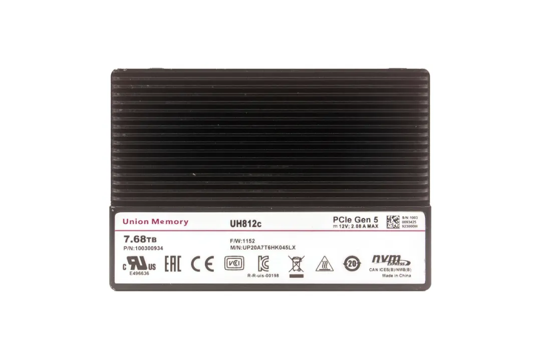 忆联PCIe 5.0接口企业级SSD UH812c 7.68TB评测