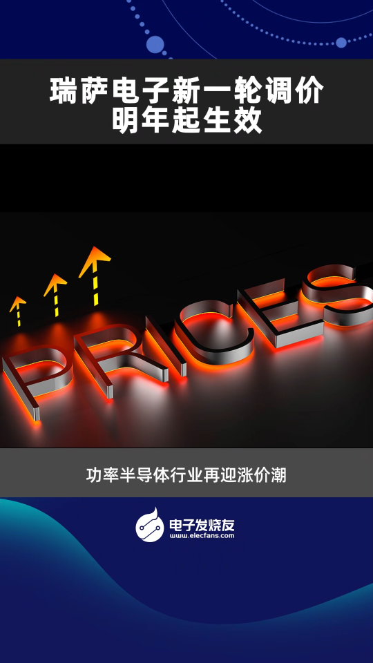 瑞萨电子新一轮调价明年起生效