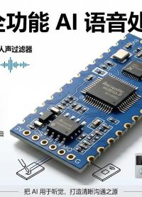 AU-60语音处理模组AI降噪消回音双麦波束拾音多接口语音模块# AI降噪# 回音消除# 语音模组# 硬件开发