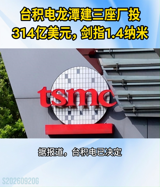 投资超314亿美元，台积电再造三座晶圆厂，直指1.4纳米#台积电 #半导体 #芯片 #科技#先进制程 
