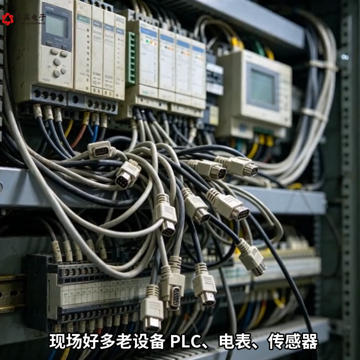 老工控设备联网难题，四串口服务器，四路独立转以太网#plc #物联网 