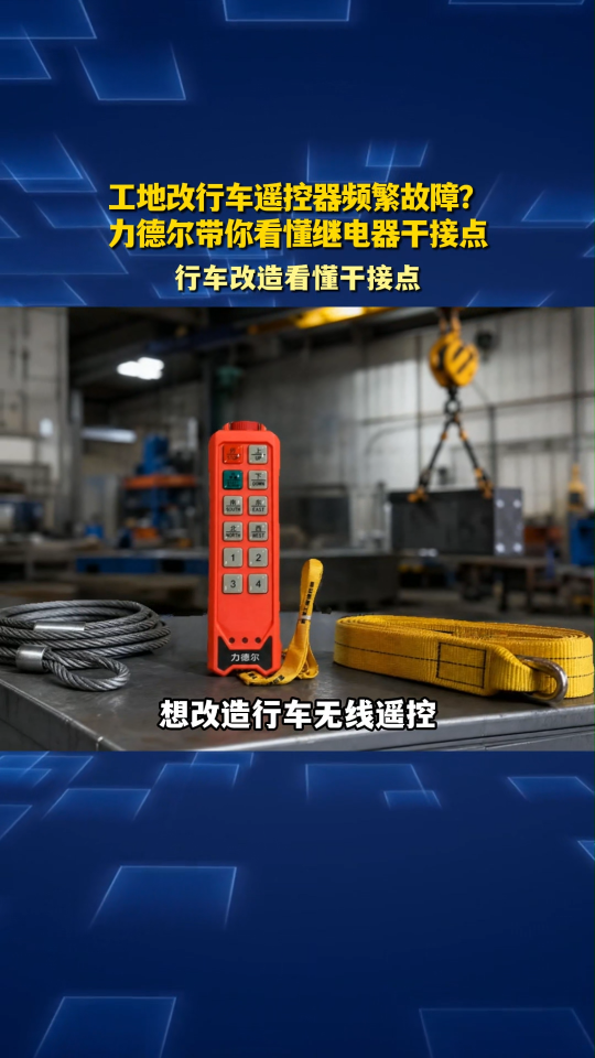 工地改行车遥控器频繁故障？力德尔带你看懂继电器干接点#工业遥控器 